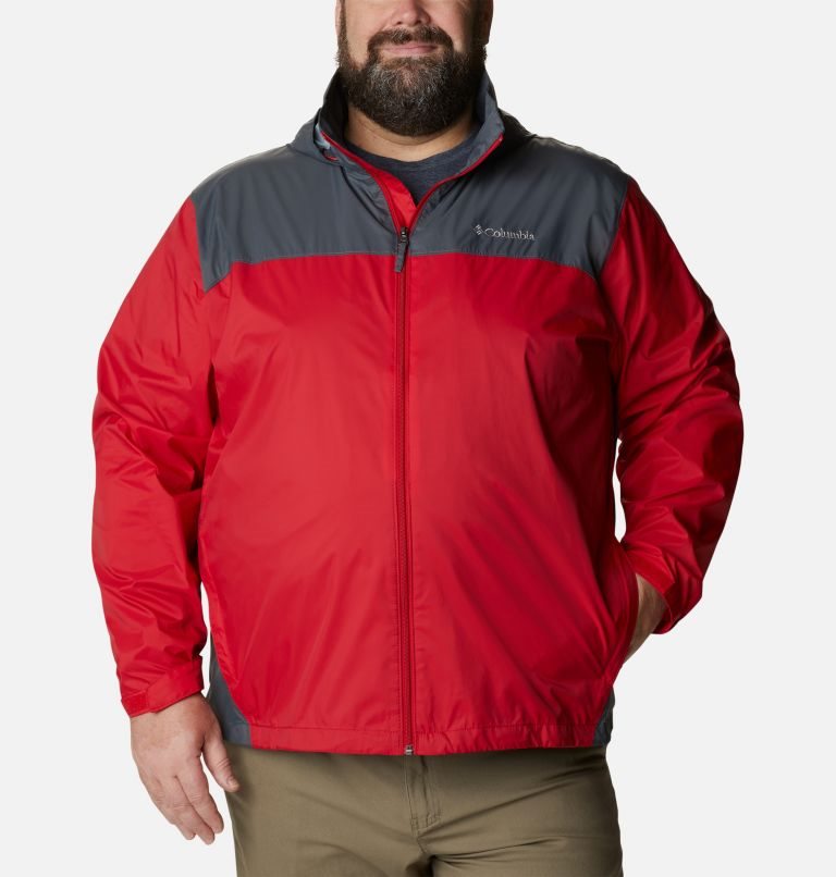 Men\'s Columbia Glennaker Lake Rain Jackets Red | Plus Size CA-I5834